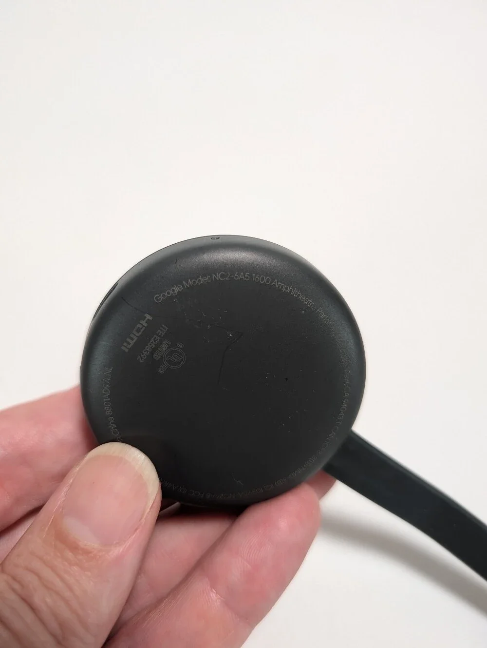 Google Chromecast 3rd Generation NC2-6A5 HDMI Streaming Device & Power Cable